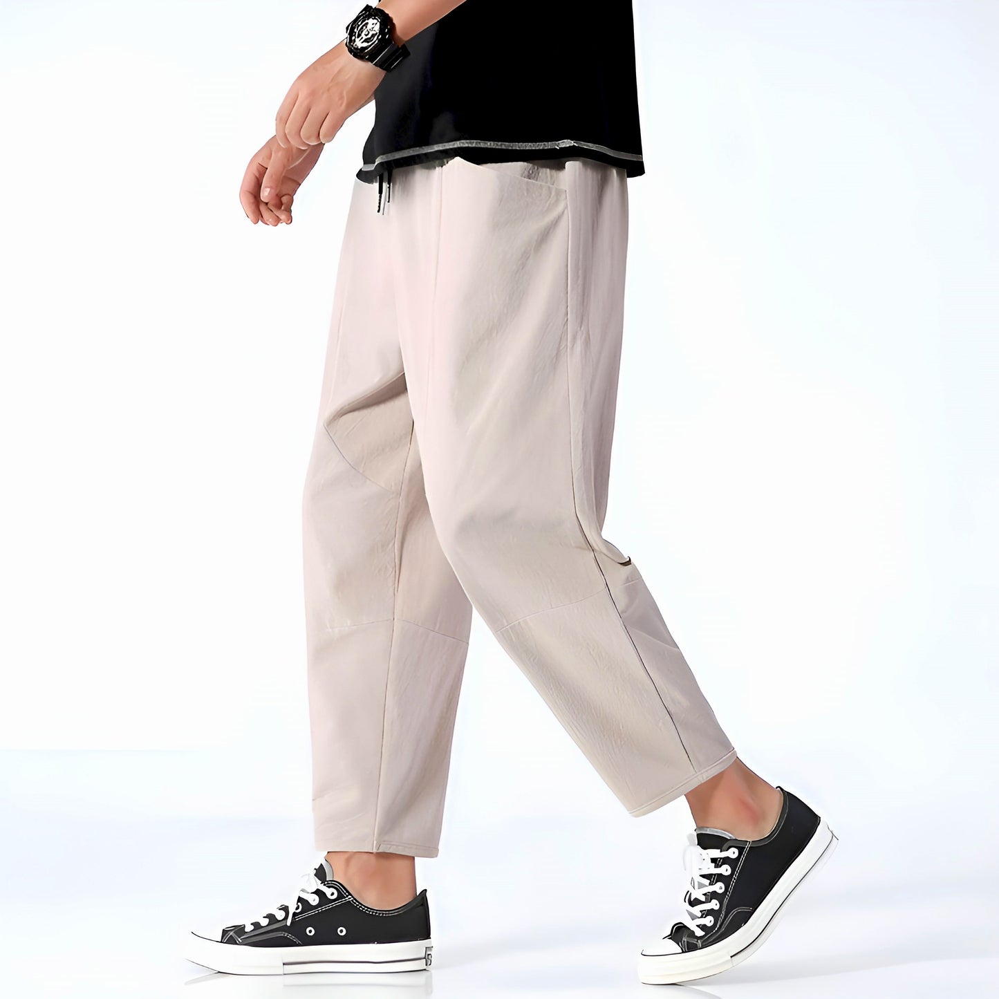 CITYLINE CROPPED COTTON TROUSERS