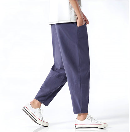 CITYLINE CROPPED COTTON TROUSERS