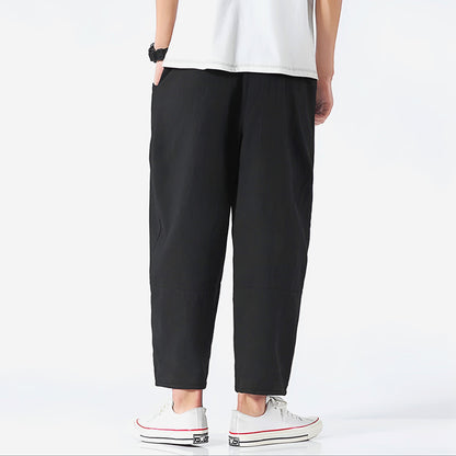 CITYLINE CROPPED COTTON TROUSERS