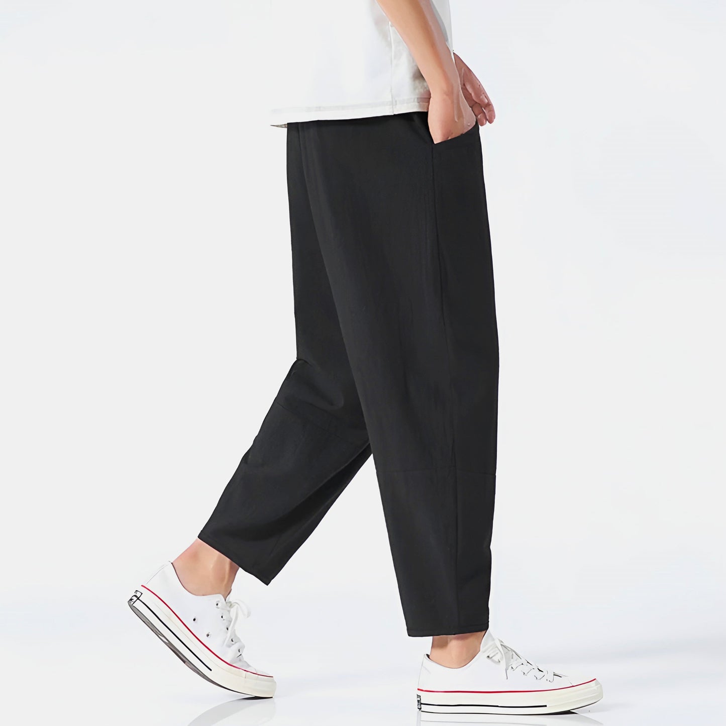 CITYLINE CROPPED COTTON TROUSERS
