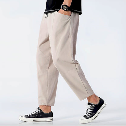 CITYLINE CROPPED COTTON TROUSERS