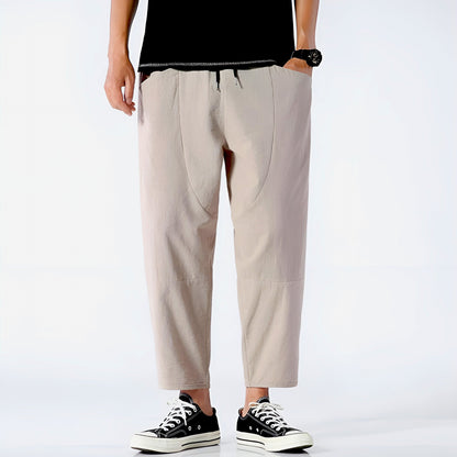 CITYLINE CROPPED COTTON TROUSERS
