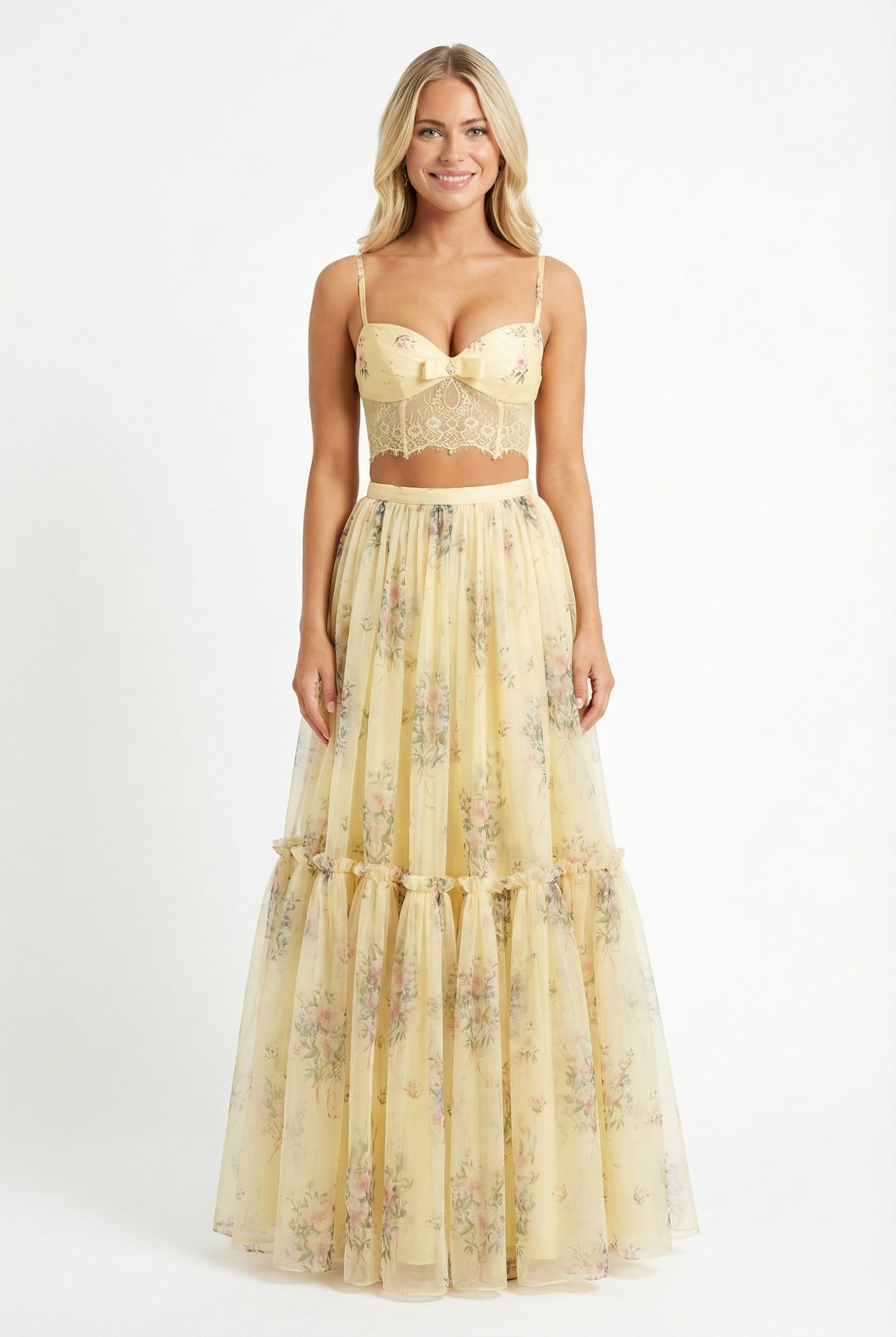 AURÉLIE FLORAL TULLE SKIRT SET