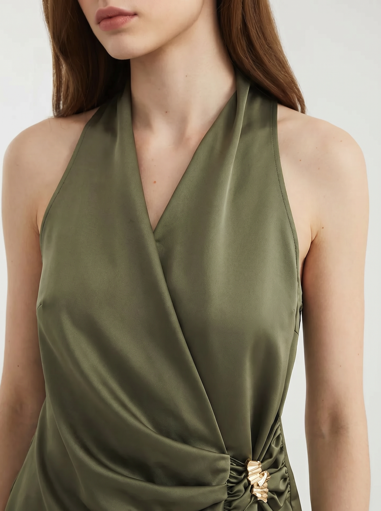 Surplice Sleeveless Top and Pants Set