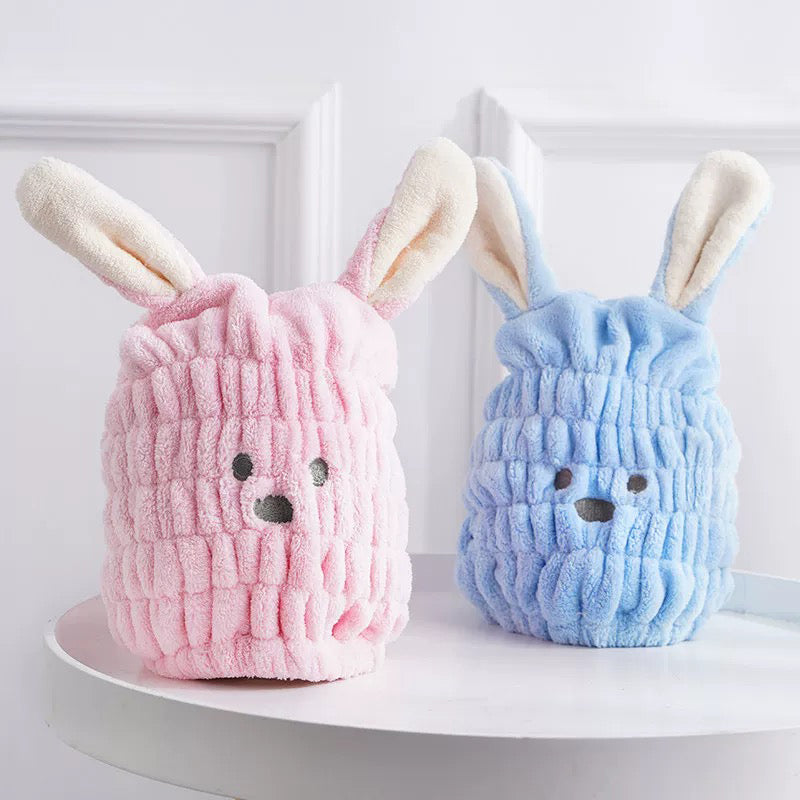 The CloudBunny Hair Turban | Ultra-Soft Coral Fleece Quick-Dry Wrap