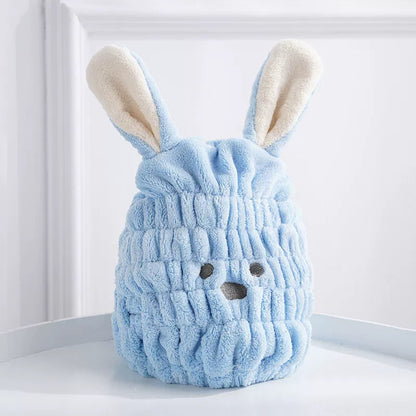 The CloudBunny Hair Turban | Ultra-Soft Coral Fleece Quick-Dry Wrap