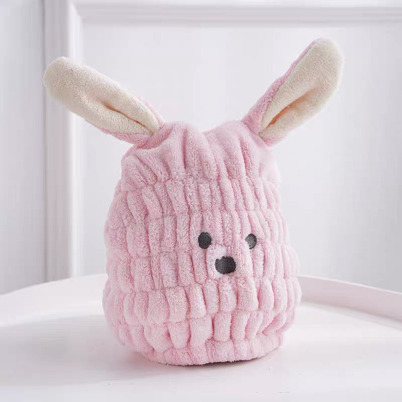 The CloudBunny Hair Turban | Ultra-Soft Coral Fleece Quick-Dry Wrap