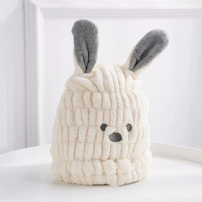 The CloudBunny Hair Turban | Ultra-Soft Coral Fleece Quick-Dry Wrap