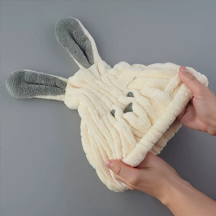 The CloudBunny Hair Turban | Ultra-Soft Coral Fleece Quick-Dry Wrap
