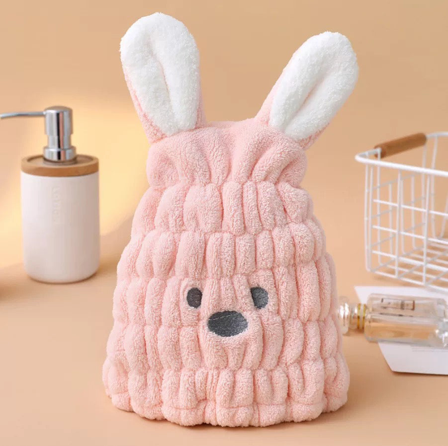 The CloudBunny Hair Turban | Ultra-Soft Coral Fleece Quick-Dry Wrap