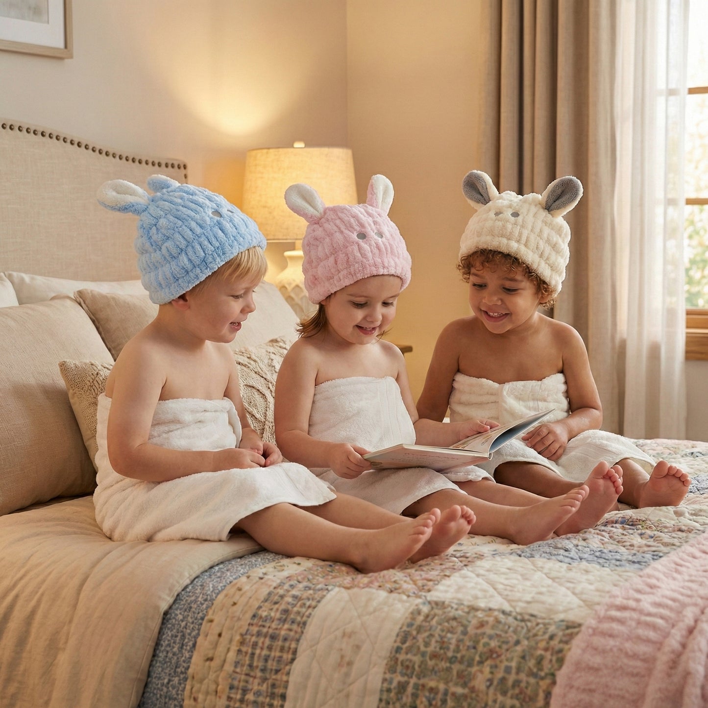 The CloudBunny Hair Turban | Ultra-Soft Coral Fleece Quick-Dry Wrap
