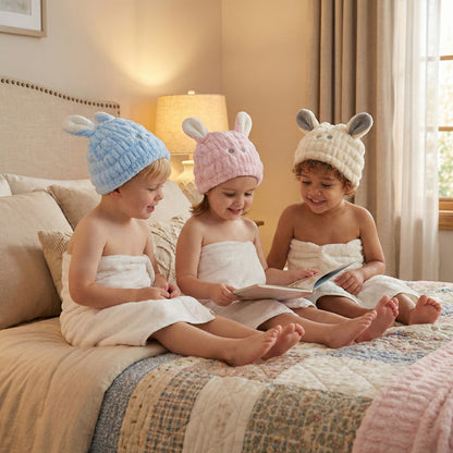 The CloudBunny Hair Turban | Ultra-Soft Coral Fleece Quick-Dry Wrap