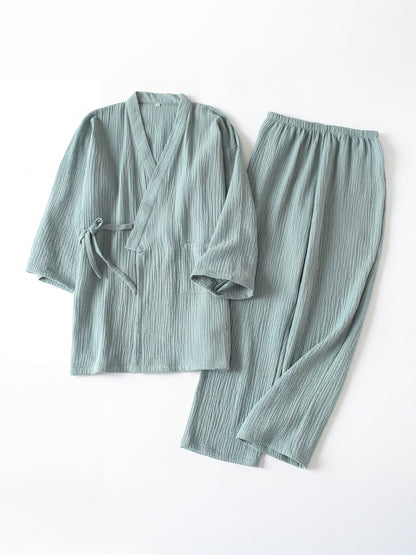 The Yoake Kimono Set — 100% Cotton Pajamas