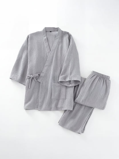 The Yoake Kimono Set — 100% Cotton Pajamas