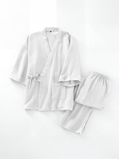 The Yoake Kimono Set — 100% Cotton Pajamas