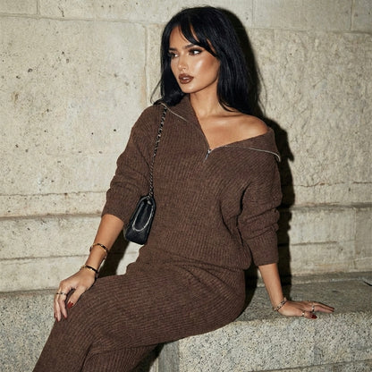 The Signature Ribbed Quarter-Zip Set