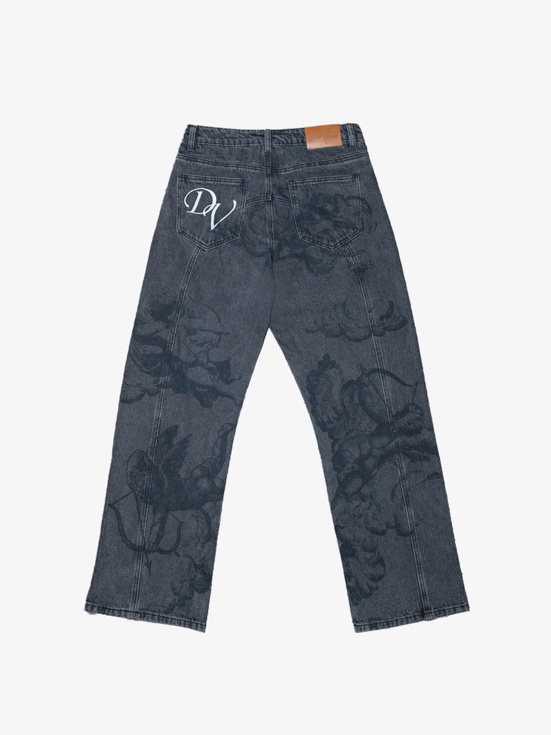 AMOUR WASHED BAGGY JEANS