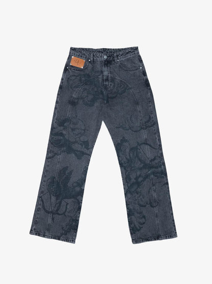 AMOUR WASHED BAGGY JEANS