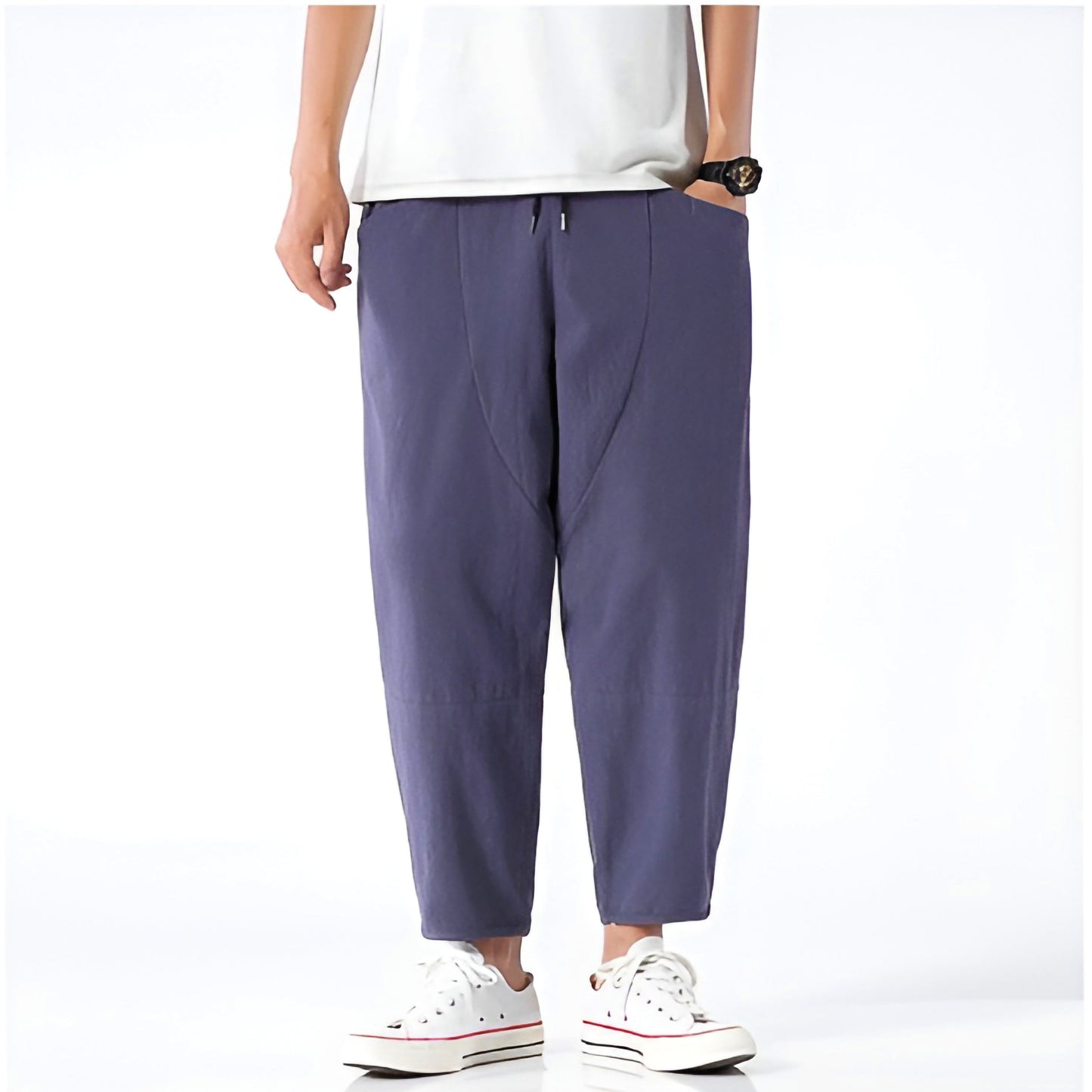 CITYLINE CROPPED COTTON TROUSERS
